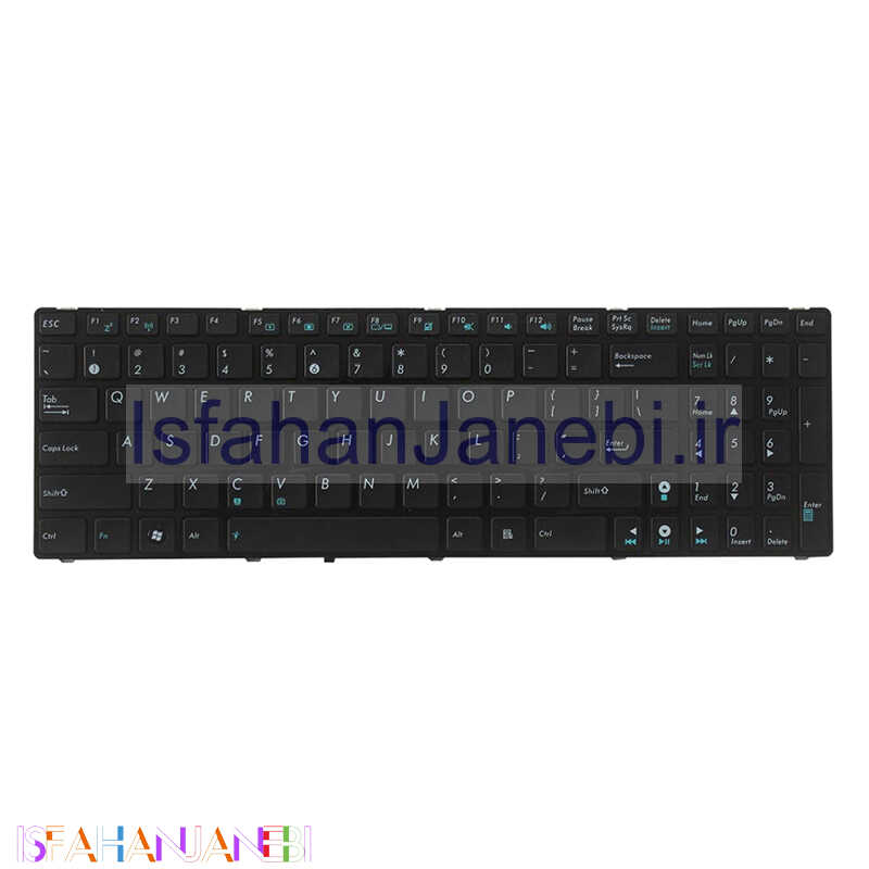 اصفهان جانبی-کیبورد لپ تاپ ایسوس Asus K53 با فریم مشکی