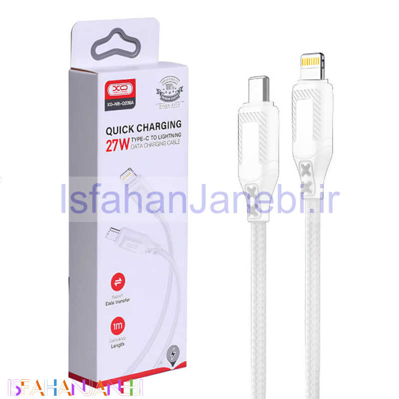 اصفهان جانبی-کابل تبدیل فست شارژ XO XO-NB-Q236A Type-C To Lightning PD 27W 1m