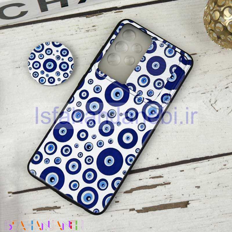 اصفهان جانبی-قاب طرحدار محافظ لنزدار کشویی + پاپ سوکت طرح چشم و نظر سامسونگ A32 4G سری B