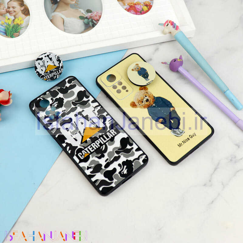 اصفهان جانبی-قاب فانتزی طرحدار پسرانه محافظ لنزدار + پاپ سوکت Xiaomi Redmi Note 11 Pro سری R