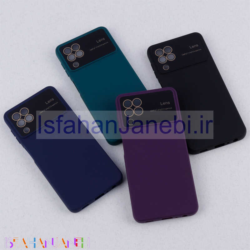 اصفهان جانبی-قاب سیلیکونی Lens Aperture محافظ لنزدار Samsung Galaxy A22 4G / M22 / M32 4G