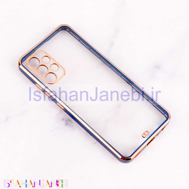 اصفهان جانبی-قاب Chrome دور طلایی محافظ لنزدار Samsung Galaxy A32 4G