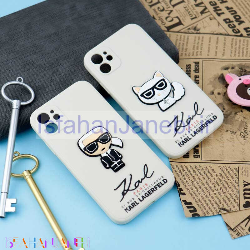 اصفهان جانبی-قاب سیلیکونی عروسکی کارل محافظ لنزدار iPhone 11