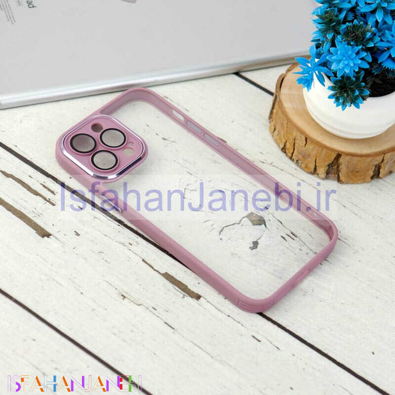 اصفهان جانبی-قاب ضد خش پشت شفاف محافظ لنز دار آیفون iPhone 13 Pro Max