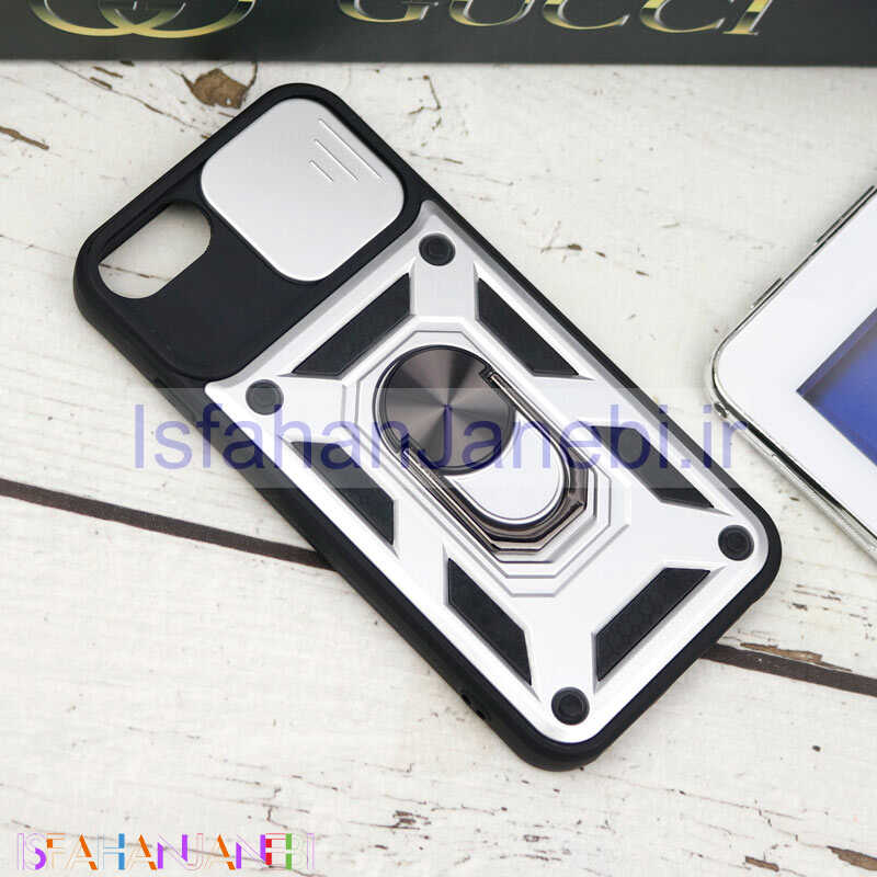 اصفهان جانبی-قاب ضد ضربه محافظ لنزدار کشویی هولدر دار بتمن iPhone 7/8/SE 2020