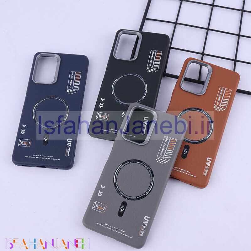 اصفهان جانبی-قاب چرمی ژله ای Leather شیائومی Redmi Note 10 Pro 4G طرح مگ سیف