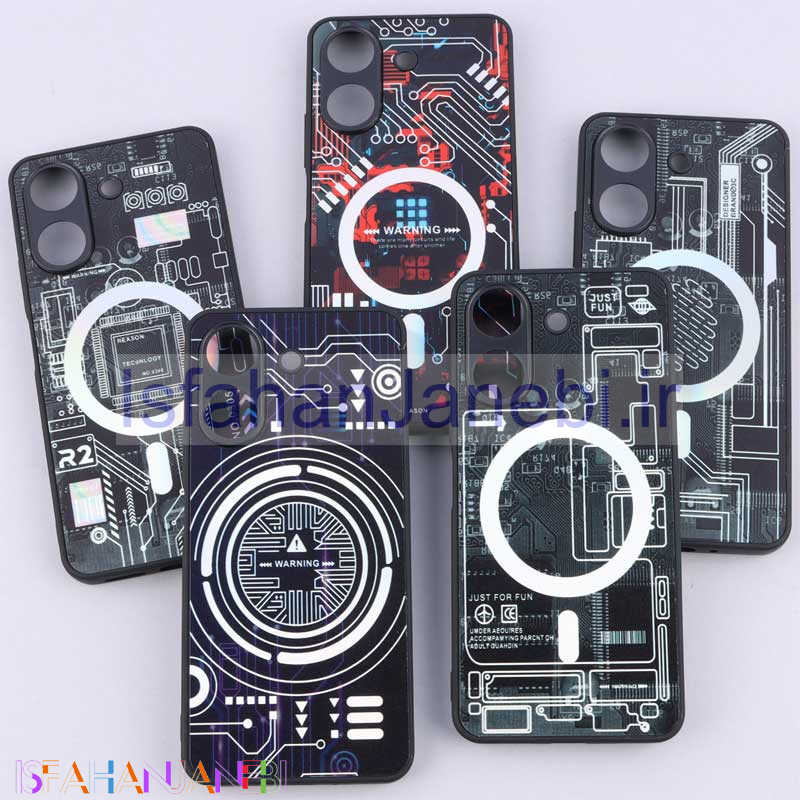 اصفهان جانبی-قاب PC طرحدار MagSafe محافظ لنزدار Xiaomi Redmi 13C / Poco C65