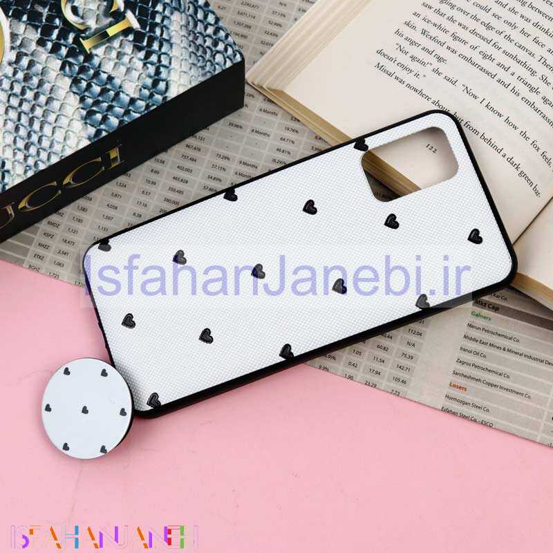 اصفهان جانبی-قاب فانتزی برجسته + پاپ سوکت طرح قلب سامسونگ A02s سری F