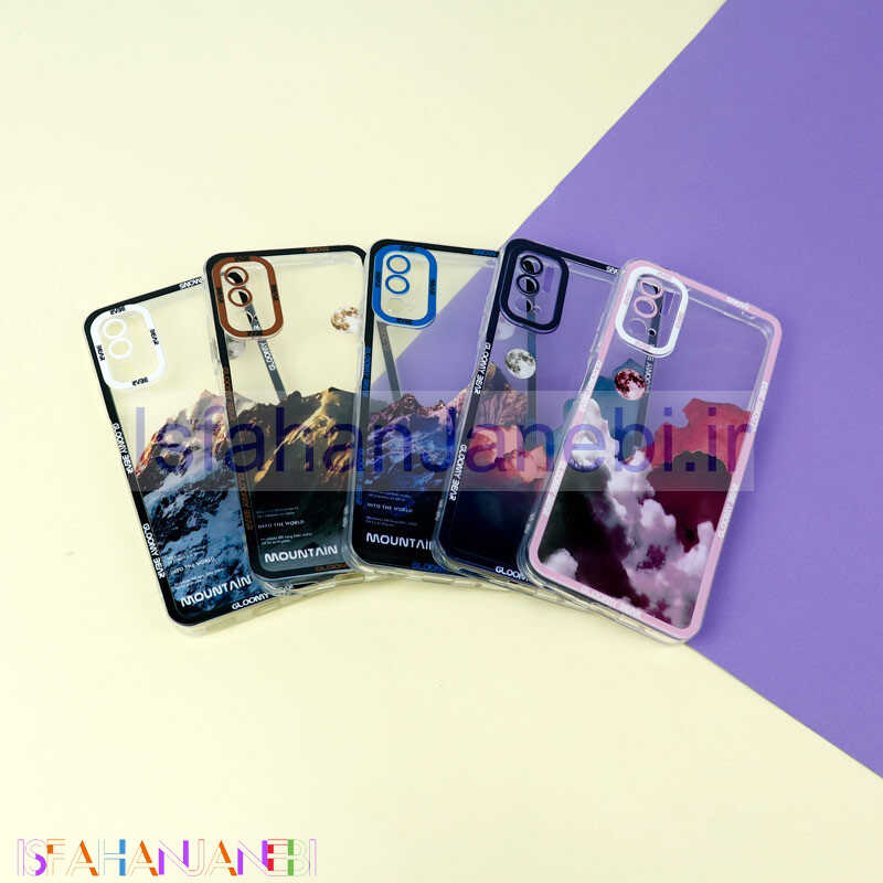 اصفهان جانبی-قاب ژله ای شفاف طرح کوهستان محافظ لنزدار Xiaomi Redmi Note 10 5G