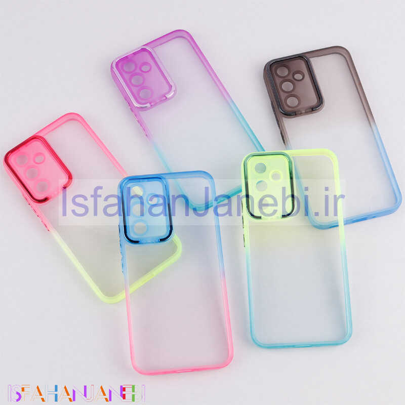 اصفهان جانبی-قاب ضد ضربه استند شو دور رنگی محافظ لنزدار Samsung Galaxy A54