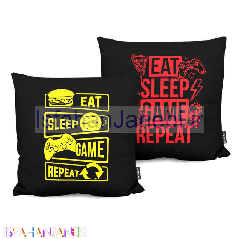 اصفهان جانبی-کوسن گیمینگ طرح Eat Sleep Game Repeat