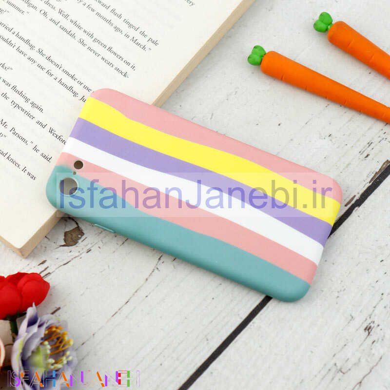 اصفهان جانبی-قاب محافظ لنزدار سیلیکونی رنگین کمانی Highcopy آیفون iPhone 7/8/SE 2020
