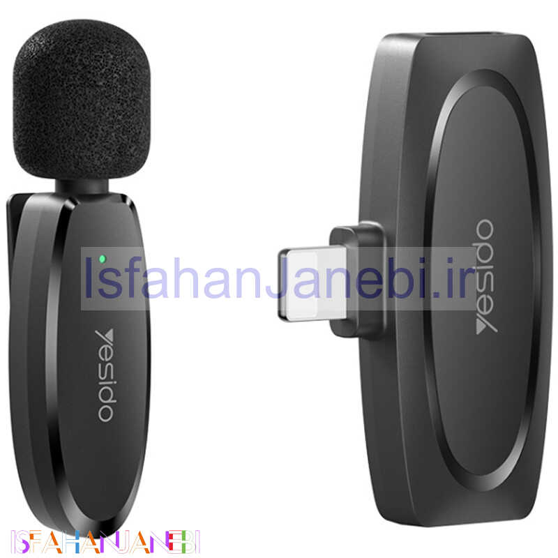اصفهان جانبی-میکروفون یقه ای بی سیم Yesido KR12 Lightning