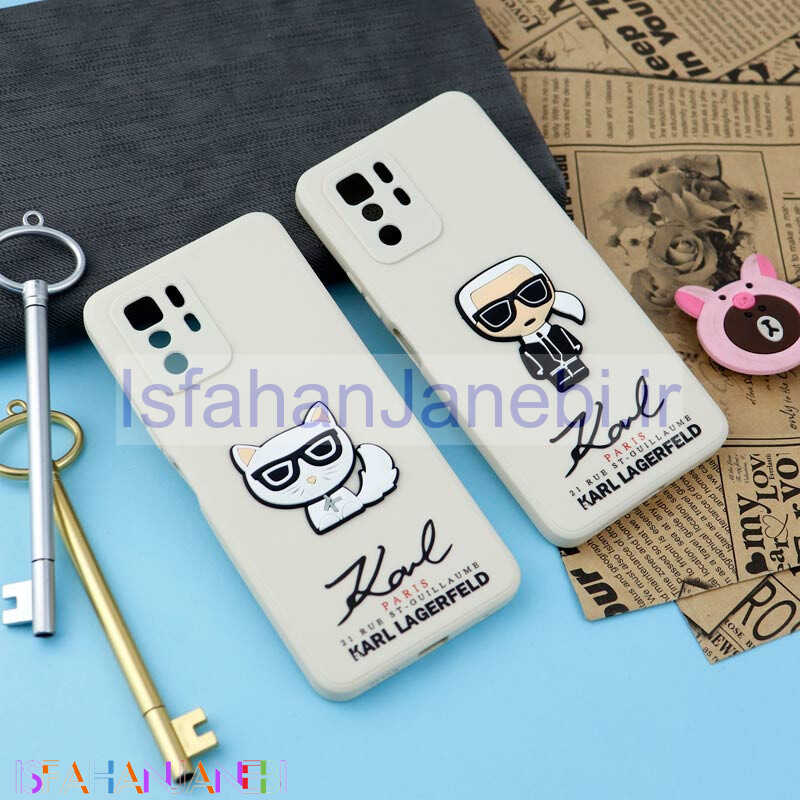 اصفهان جانبی-قاب سیلیکونی عروسکی کارل محافظ لنزدار Xiaomi Poco X3 GT