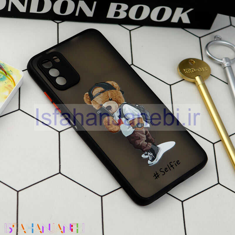 اصفهان جانبی-قاب PC مات محافظ لنزدار طرحدار Xiaomi Poco M3