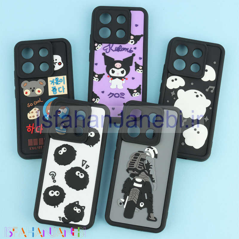 اصفهان جانبی-قاب سولید طرح دار برجسته محافظ لنزدار Xiaomi Redmi Note 13 Pro 5G