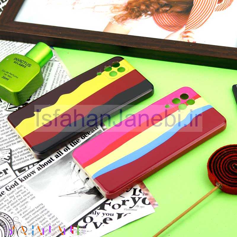 اصفهان جانبی-قاب سیلیکونی محافظ لنزدار طرح رنگین کمانی Samsung Galaxy A22 4G