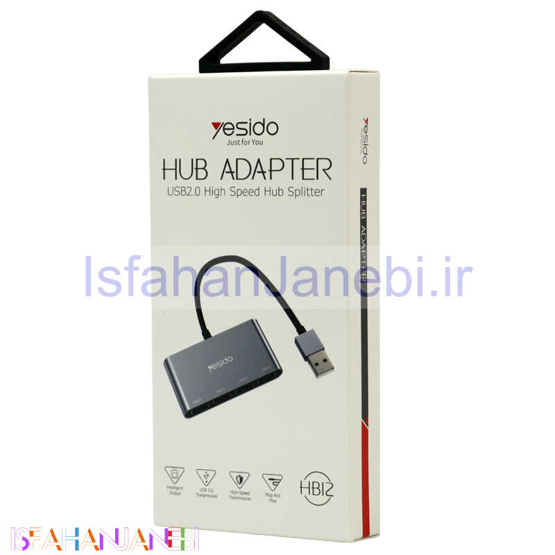 اصفهان جانبی-هاب 4 پورت USB2.0 یسیدو HB12