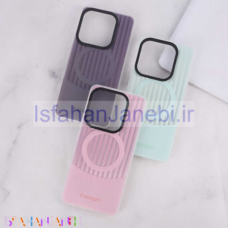 اصفهان جانبی-قاب Spigen 3D شیائومی Redmi Note 14 5G کرکره ای طرح مگ سیف