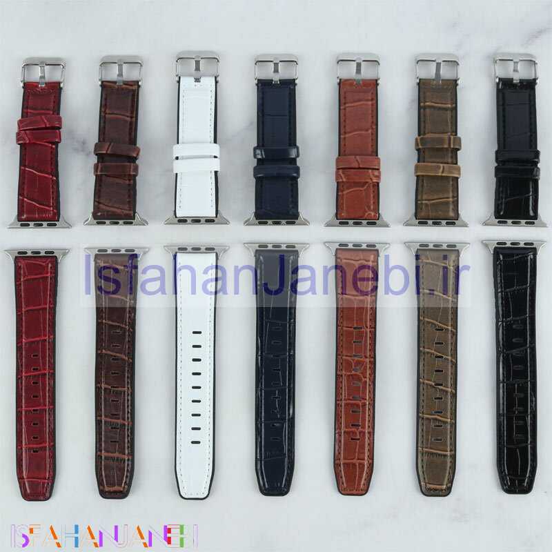 اصفهان جانبی-بند اپل واچ چرمی Watch Band سایز 42/44/45/49 میلی متری کد 5