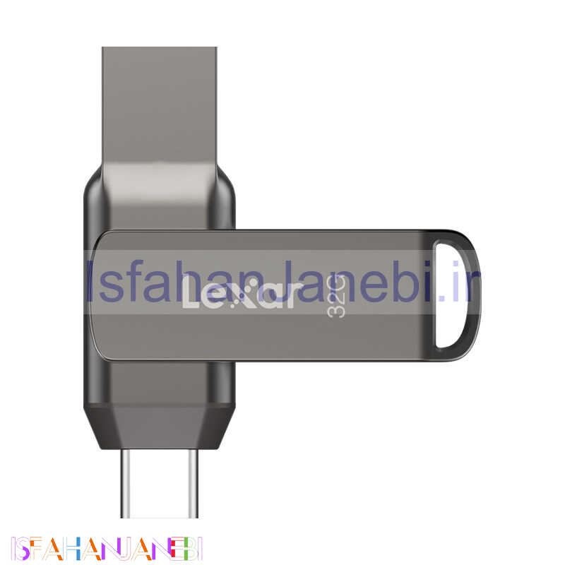 اصفهان جانبی-فلش 32 گیگ لکسار Lexar JumpDrive D400 OTG Type-C USB3.1