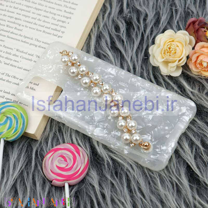 اصفهان جانبی-قاب ماربل هولدر دستی مرواریدی Samsung Galaxy A02s / A03s