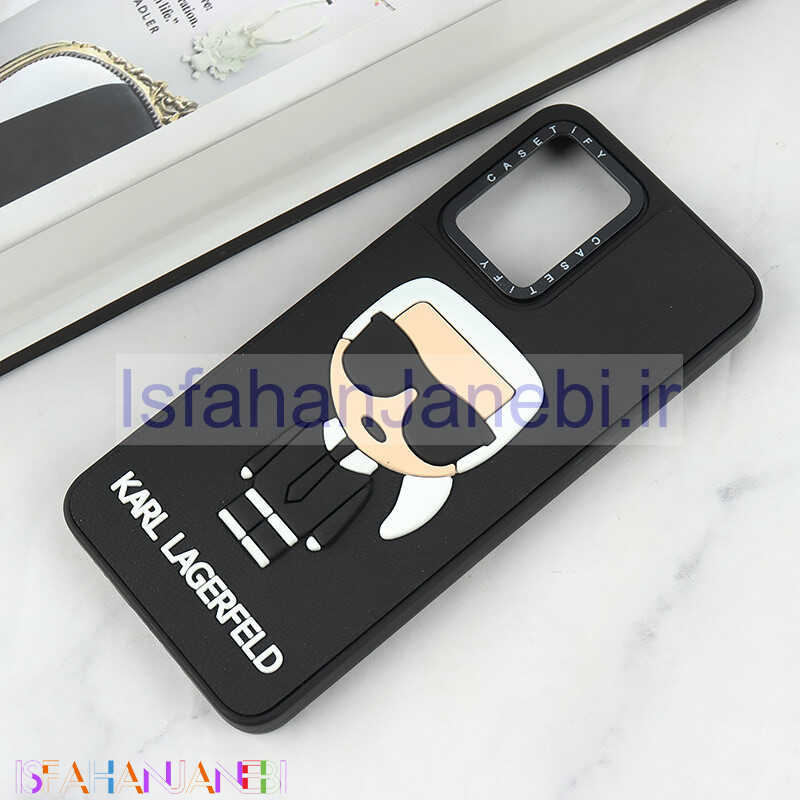 اصفهان جانبی-قاب Casetify شیائومی Redmi Note 12 5G طرح Karl Lagerfeld برجسته