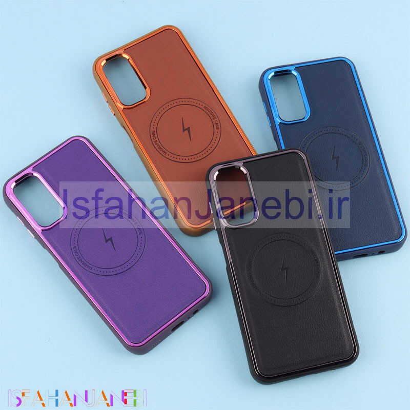 اصفهان جانبی-قاب چرمی مگ سیف سامسونگ Galaxy A14 4G / A14 5G متال ایرون