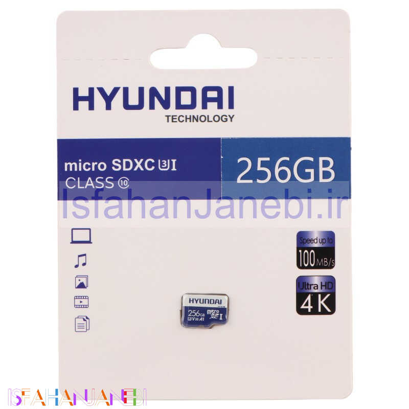 اصفهان جانبی-رم میکرو 256 گیگ هیوندای Hyundai A1 V30 U3 C10 100MB/s
