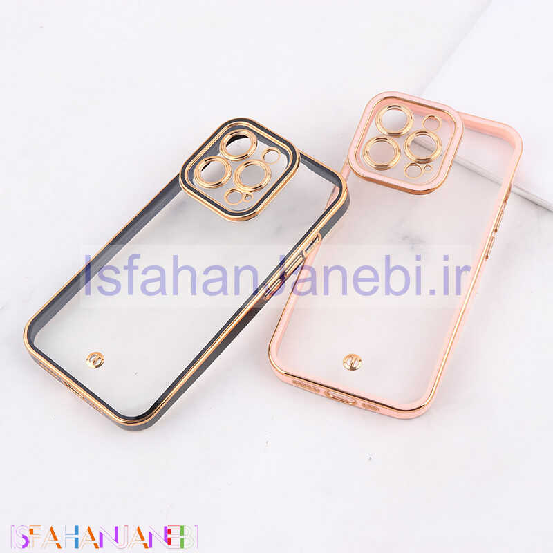 اصفهان جانبی-قاب Space آیفون iPhone 13 Pro دور رنگی محافظ لنزدار