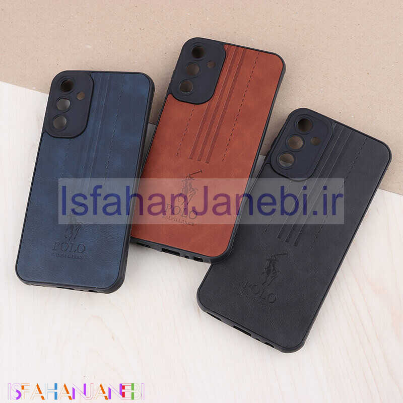 اصفهان جانبی-قاب چرمی Polo Ralph Laren سامسونگ Galaxy A15 محافظ لنزدار