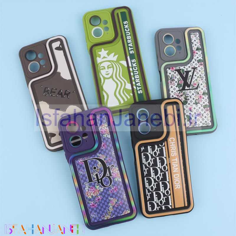 اصفهان جانبی-قاب سولید طرح دار دو رنگ محافظ لنزدار Xiaomi Redmi Note 12 4G