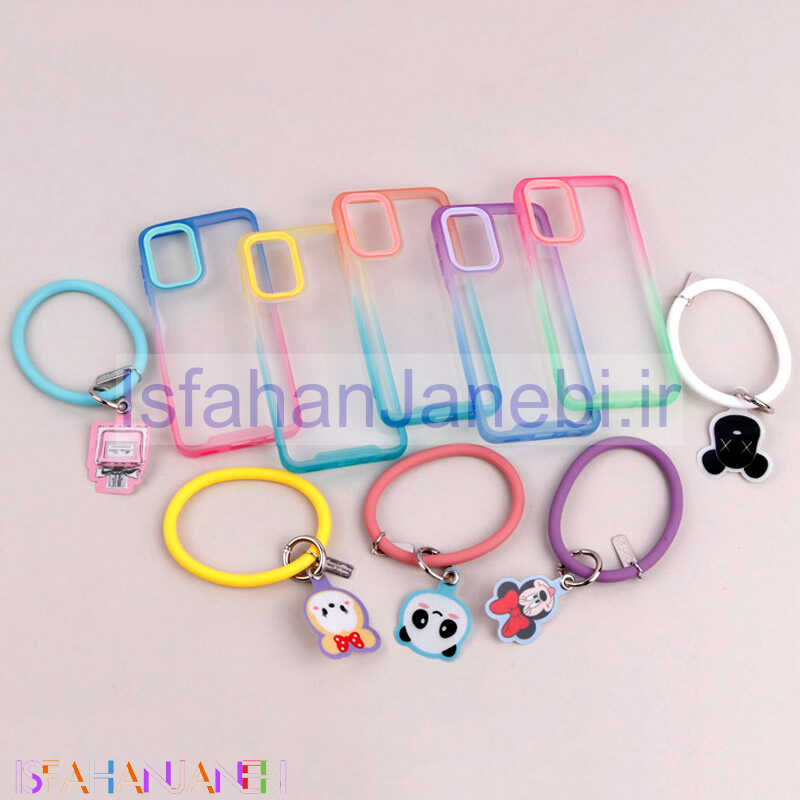 اصفهان جانبی-قاب PC شفاف دو رنگ + بند آویز Samsung Galaxy A13 4G