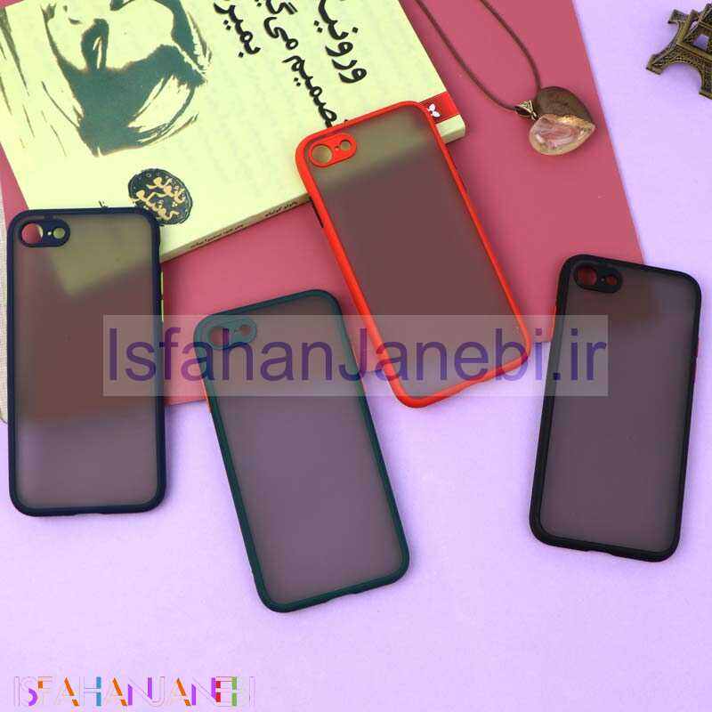 اصفهان جانبی-قاب PC مات محافظ لنز دار iPhone 7/8