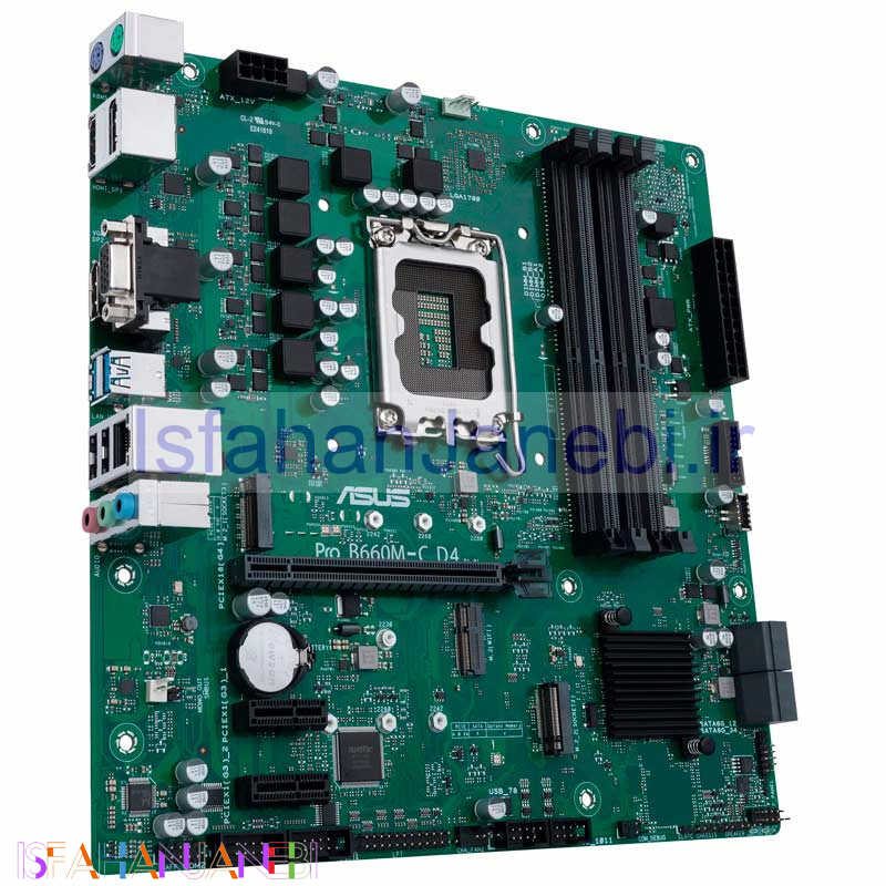 اصفهان جانبی-مادربرد ایسوس ASUS Pro B660M-C D4-CSM DDR4 LGA 1700