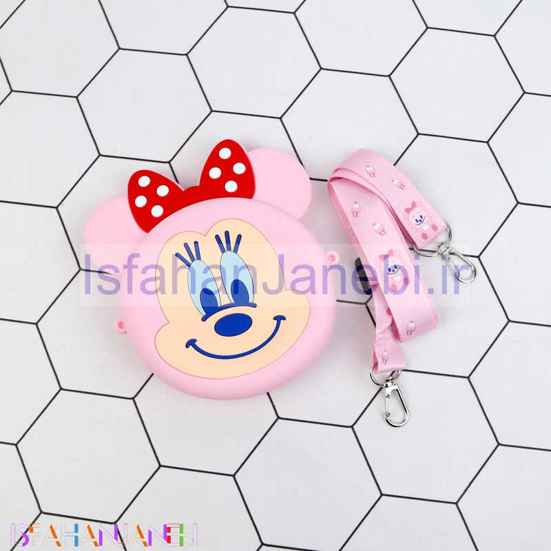 اصفهان جانبی-کیف هندزفری سیلیکونی مینی موس صورتی
