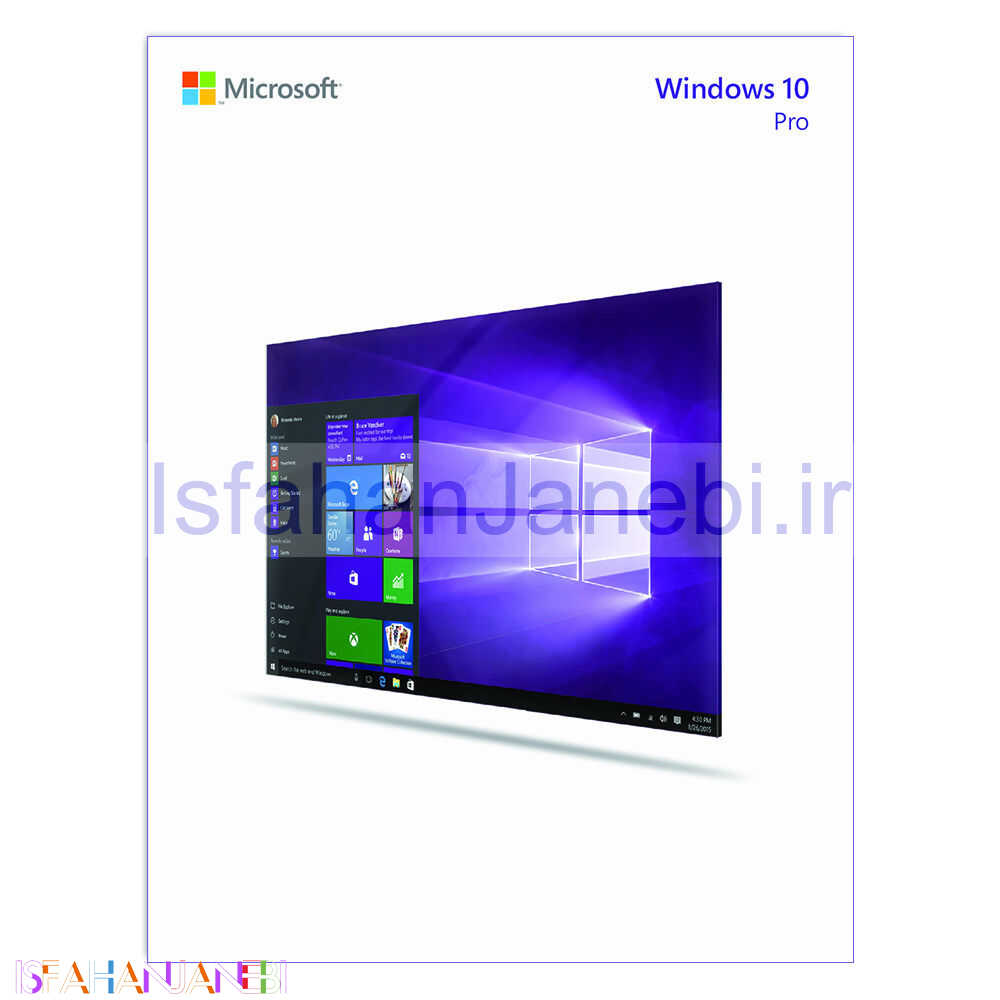 اصفهان جانبی-ویندوز اورجینال Windows 10 Pro Retail پشتیبانی نارون