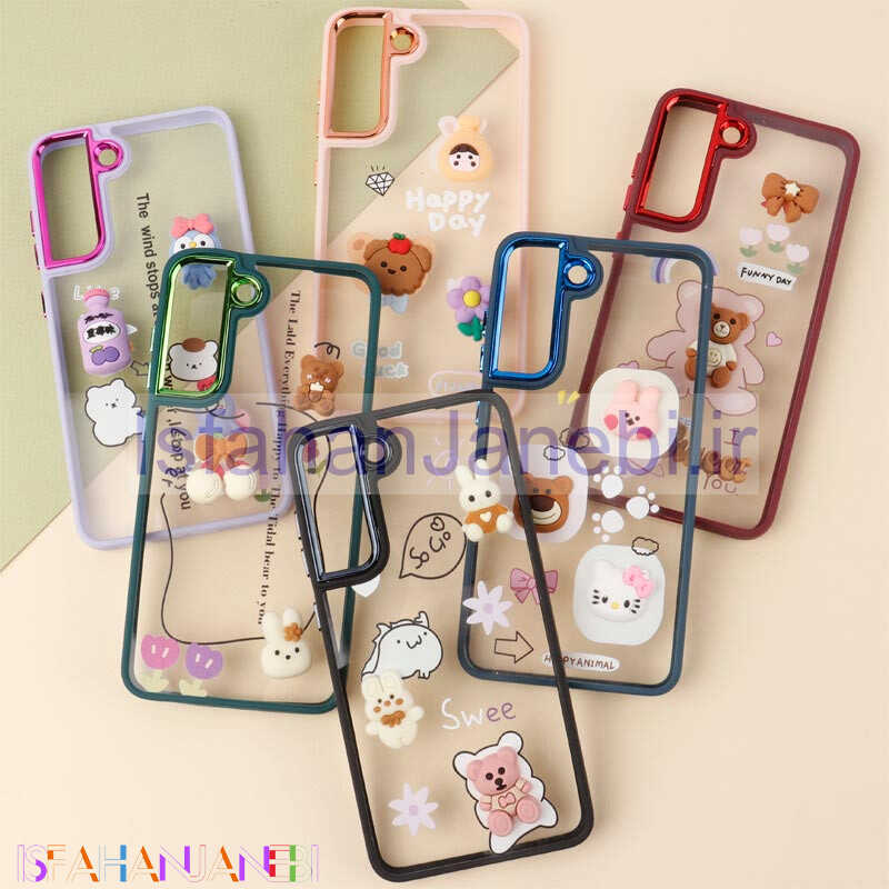 اصفهان جانبی-قاب شفاف متال ایرون عروسکی برجسته Samsung Galaxy S21 FE 5G