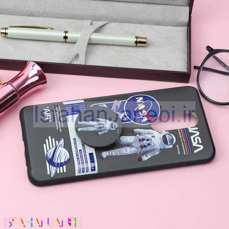 اصفهان جانبی-قاب فانتزی برجسته + پاپ سوکت کد19 شیائومی Redmi 8