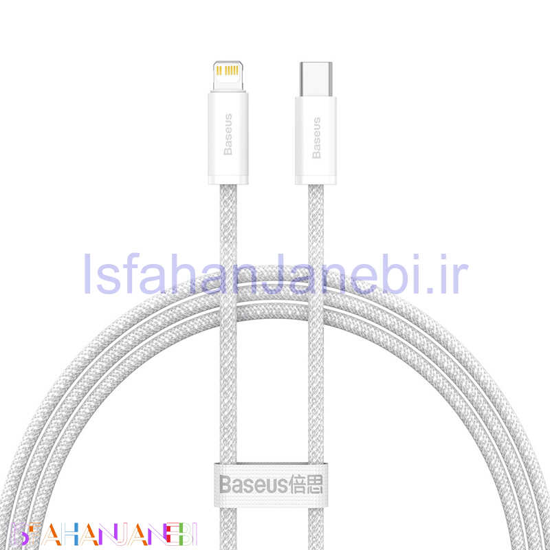 اصفهان جانبی-کابل تبدیل فست شارژ Baseus CALD00000 Type-C to Lightning PD 20W 1m