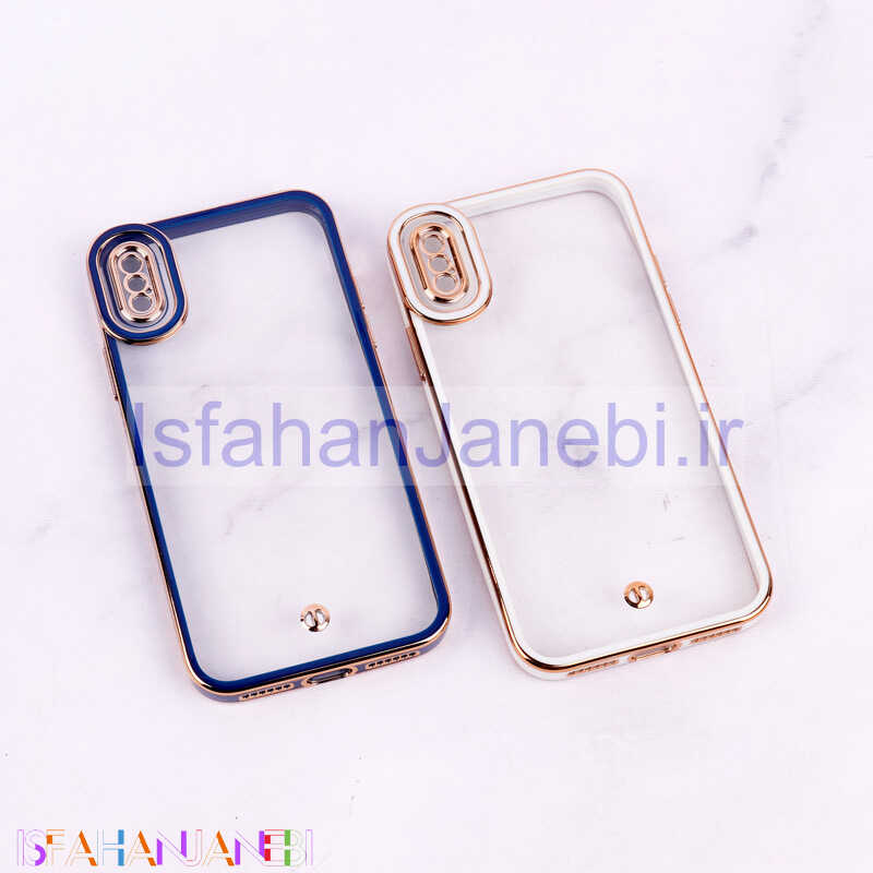 اصفهان جانبی-قاب Space آیفون iPhone X / XS دور رنگی محافظ لنزدار
