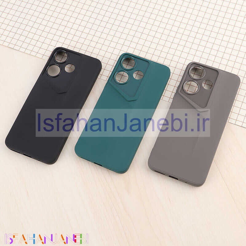 اصفهان جانبی-قاب ژله ای پورش دیزاین شیائومی Redmi 13 4G / Redmi 13 5G محافظ لنزدار