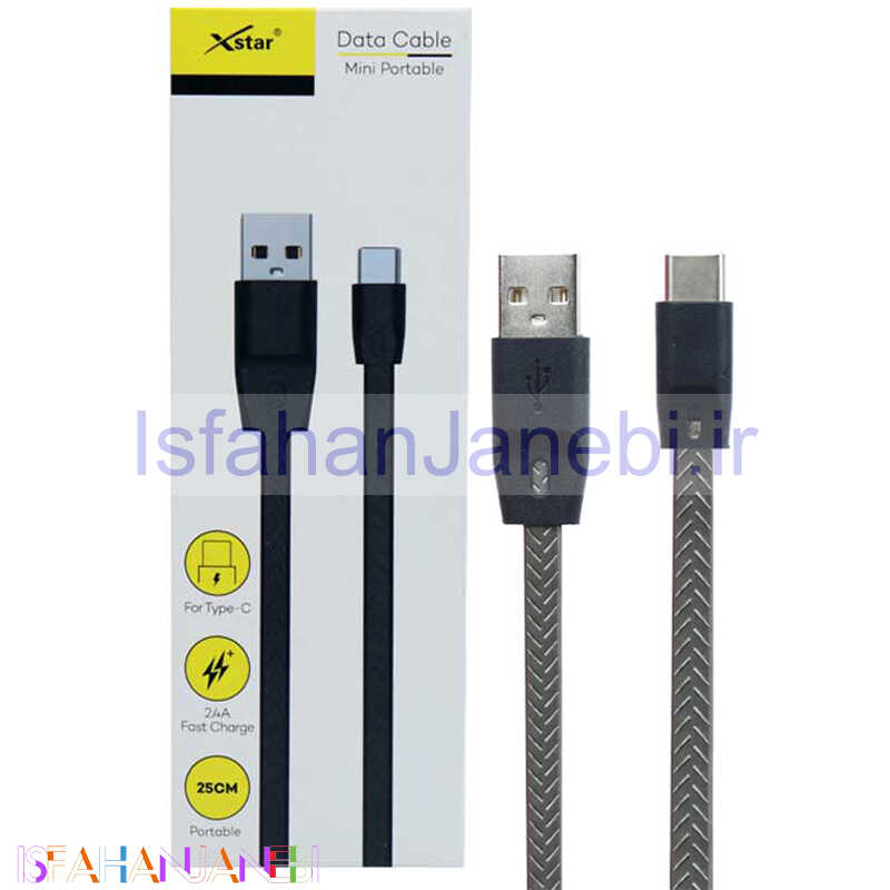 اصفهان جانبی-کابل کوتاه XStar MJ-03 Type-C 2.4A 25cm