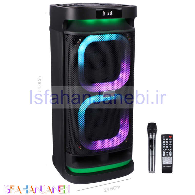 اصفهان جانبی-اسپیکر چمدانی بلوتوثی هایکو استار Party Box HPS-4013 + میکروفون و ریموت کنترل
