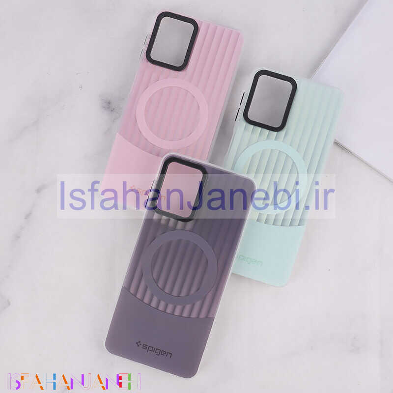 اصفهان جانبی-قاب Spigen 3D سامسونگ Galaxy A22 4G / M22 / M32 4G کرکره ای طرح مگ سیف