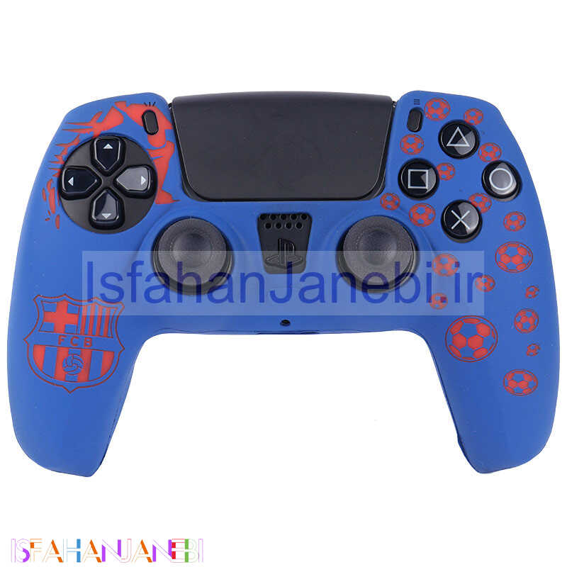 اصفهان جانبی-روکش دسته بازی PS5 طرح Barcelona زمینه آبی قرمز