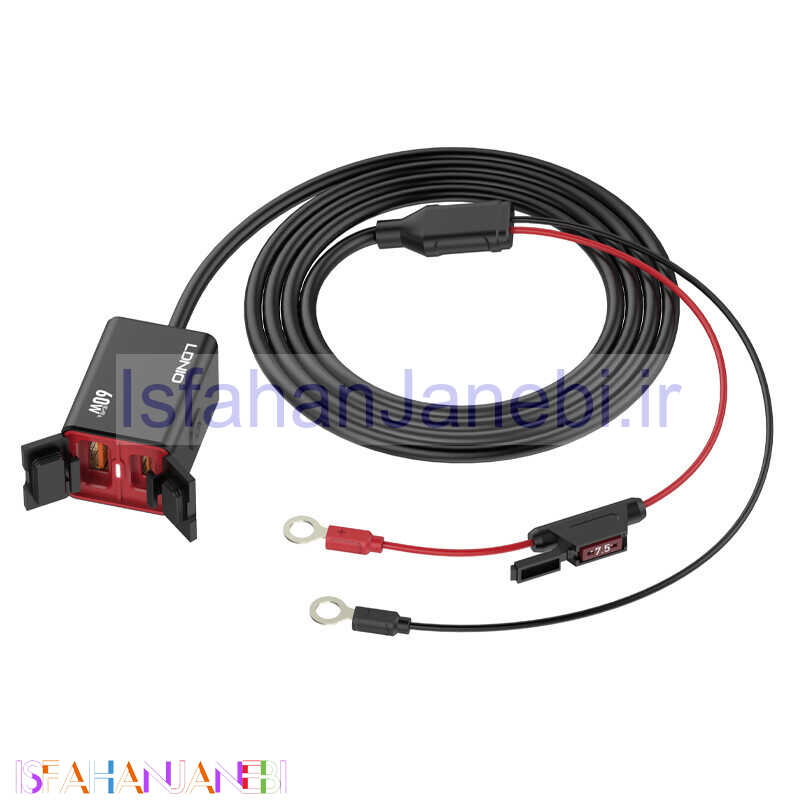 اصفهان جانبی-شارژر موبایل موتور سیکلت فست شارژ LDNIO C108 QC3.0 PD 3A 30W