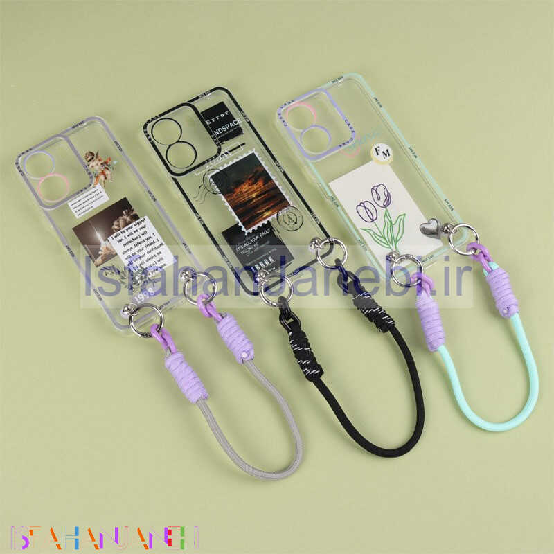 اصفهان جانبی-قاب شفاف ژله ای دستبندی محافظ لنزدار Xiaomi Redmi 13C / Poco C65