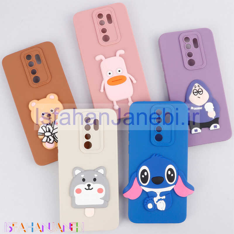 اصفهان جانبی-قاب سیلیکونی عروسکی برجسته محافظ لنزدار Xiaomi Redmi Note 8 Pro