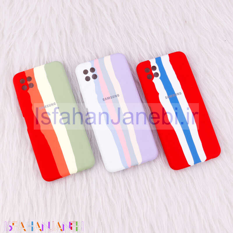 اصفهان جانبی-قاب محافظ لنزدار سیلیکونی اورجینال رنگین کمانی Samsung Galaxy A22 5G